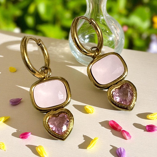 Aretes Besos de Rosé