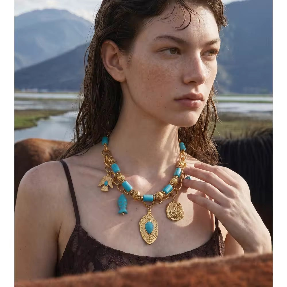 Collar Amuleto Turquesa