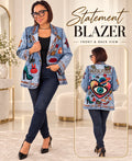 Blazer Corazón y Ojo – Efecto Denim