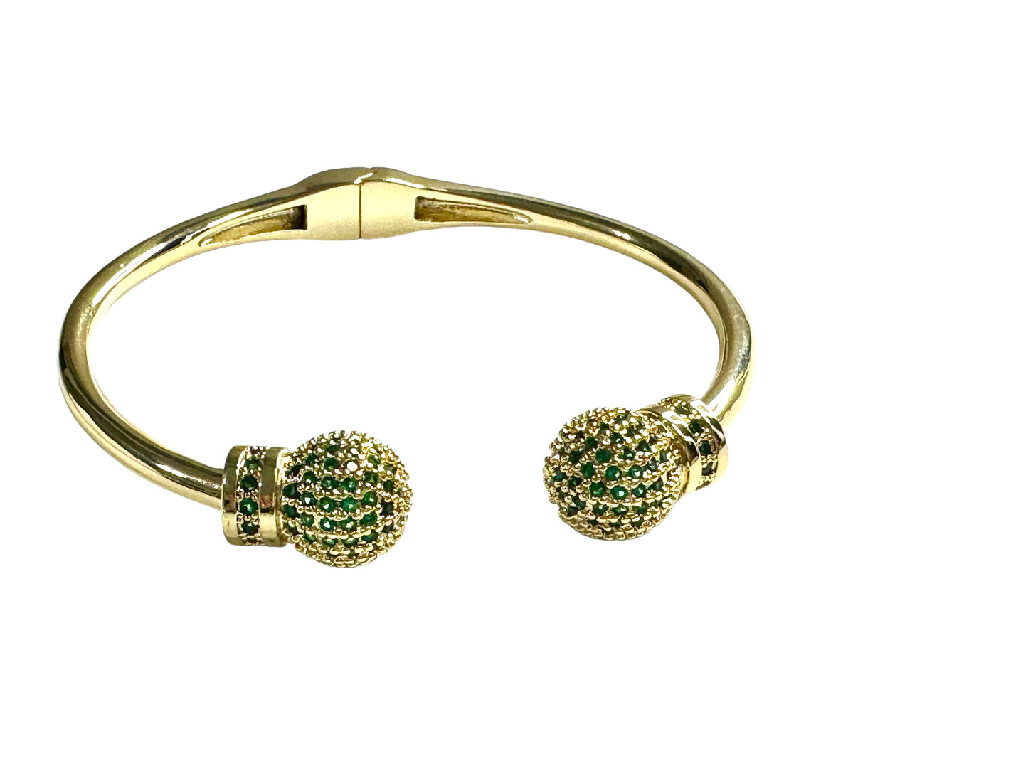 Brazalete dorado con balines brillo